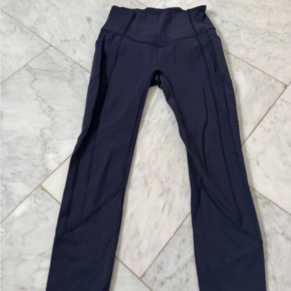 Navy High-Waisted Leggings